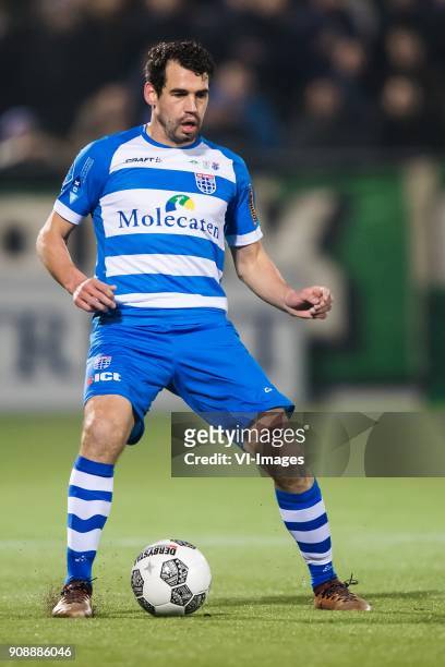 Dirk Marcellis of PEC Zwolle during the Dutch Eredivisie match between PEC Zwolle and NAC Breda at the MAC3Park stadium on January 20, 2018 in...