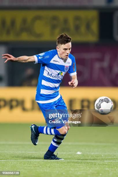 Ryan Thomas of PEC Zwolle during the Dutch Eredivisie match between PEC Zwolle and NAC Breda at the MAC3Park stadium on January 20, 2018 in Zwolle,...