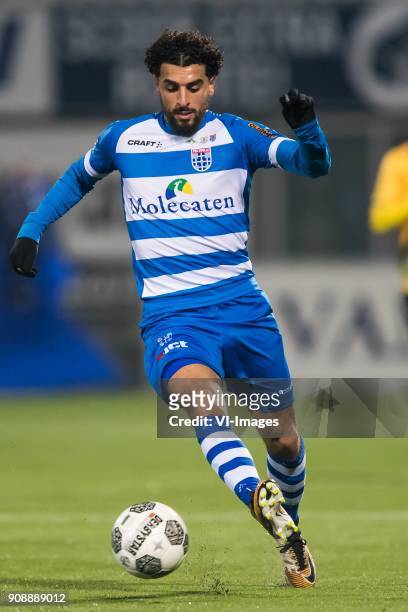 Youness Mokhtar of PEC Zwolle during the Dutch Eredivisie match between PEC Zwolle and NAC Breda at the MAC3Park stadium on January 20, 2018 in...