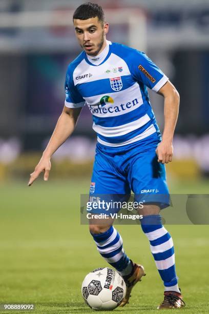 Mustafa Saymak of PEC Zwolle during the Dutch Eredivisie match between PEC Zwolle and NAC Breda at the MAC3Park stadium on January 20, 2018 in...
