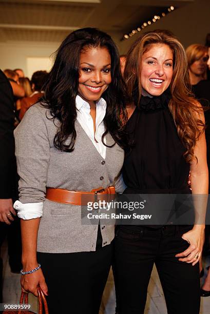 Janet Jackson and Dylan Lauren attends the Ralph Lauren Collection Spring 2010 during Mercedes-Benz Fashion Week at Skylight Studios on September 17,...