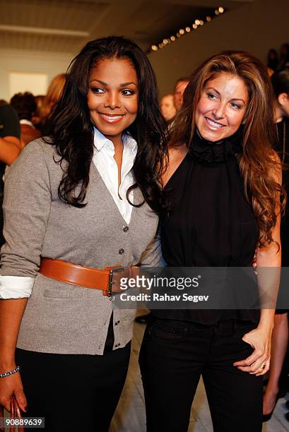 Janet Jackson and Dylan Lauren attends the Ralph Lauren Collection Spring 2010 during Mercedes-Benz Fashion Week at Skylight Studios on September 17,...