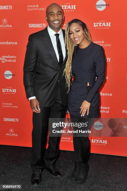 Producer Datari Turner and actor Meagan Good attend the "A Boy, A Girl, A Dream" Premiere during the 2018 Sundance Film Festival at Park City Library...