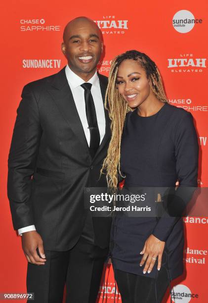 Producer Datari Turner and actor Meagan Good attend the "A Boy, A Girl, A Dream" Premiere during the 2018 Sundance Film Festival at Park City Library...