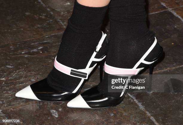 Actor Chloe Grace Moretz, shoe detail, attends the 'The Miseducation Of Cameron Post' And 'I Like Girls' Premieres during the 2018 Sundance Film...