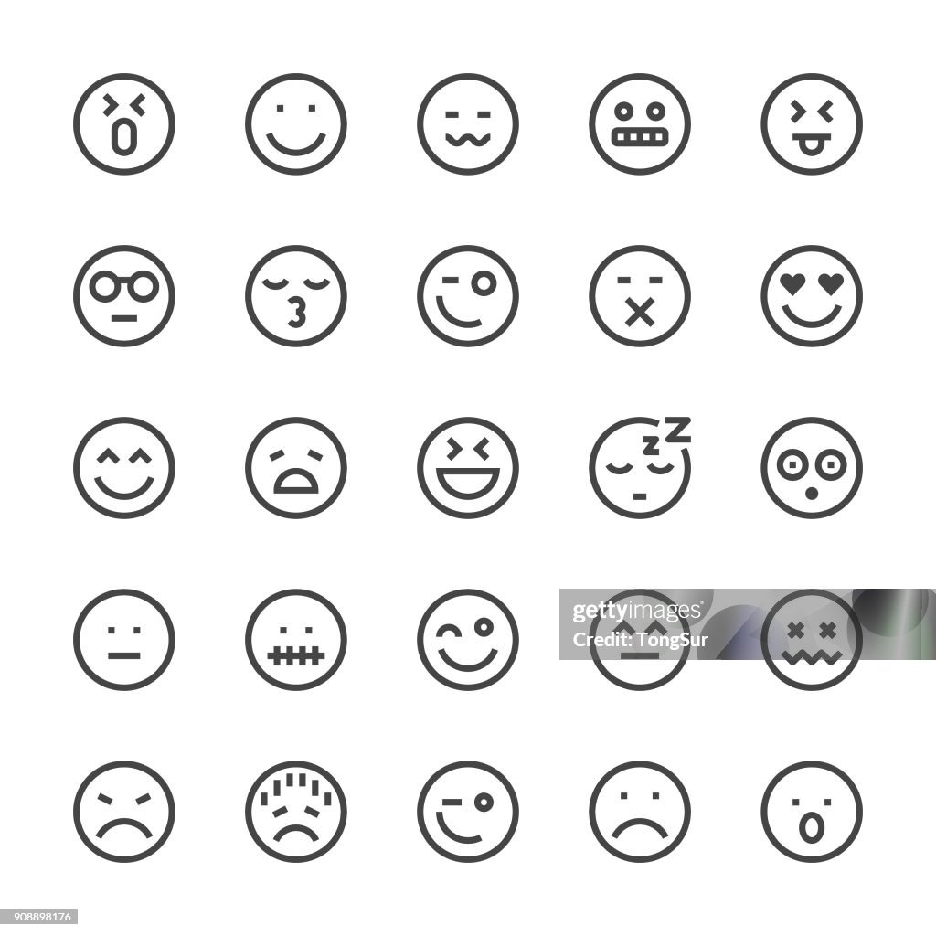 Emoji Icon Icons - MediumX Line