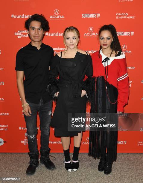 Actors Forrest Goodluck, Chloë Grace Moretz and Sasha Lane attend the 'The Miseducation Of Cameron Post' And 'I Like Girls' premieres during the 2018...