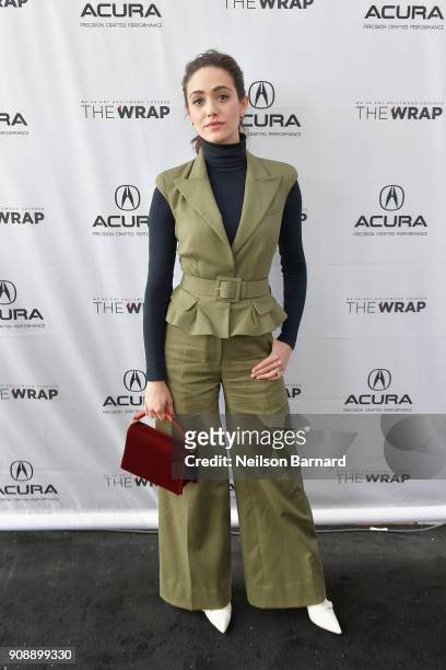 Actor Emmy Rossum of 'A Futile and Stupid Gesture' attend the Acura Studio at Sundance Film Festival 2018 on January 22, 2018 in Park City, Utah.