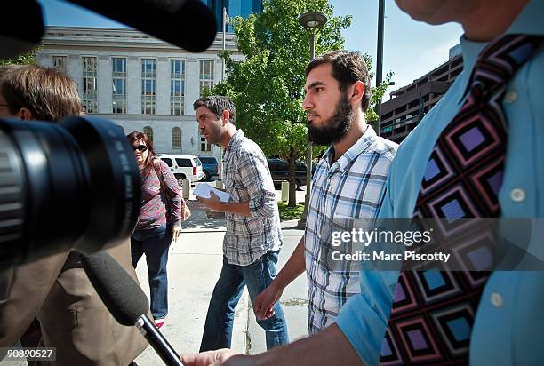 Najibullah Zazi arrives at the Byron G. Rogers Federal Building in downtown with his attorney Art Folsom september 17, 2009 in Denver, Colorado. Zazi...