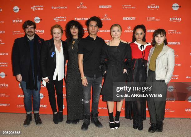 Actors John Gallagher Jr., Jennifer Ehle, director Desiree Akhavan and actors Forrest Goodluck, Chloë Grace Moretz, Sasha Lane and Emily Skeggs...