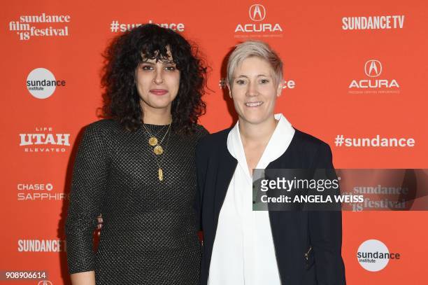 Director Desiree Akhavan and author Emily M. Danforth attend the 'The Miseducation Of Cameron Post' And 'I Like Girls' premieres during the 2018...