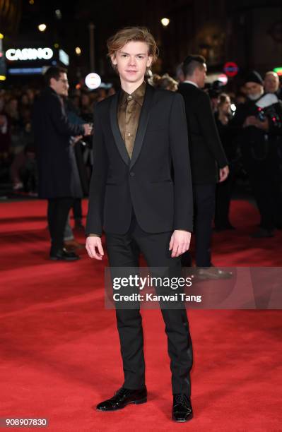 Thomas Brodie-Sangster attends the UK fan screening of 'Maze Runner: The Death Cure' at Vue West End on January 22, 2018 in London, England.