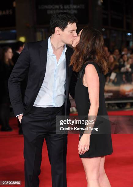 Benjamin Walker and Kaya Scodelario attend the UK fan screening of 'Maze Runner: The Death Cure' at Vue West End on January 22, 2018 in London,...