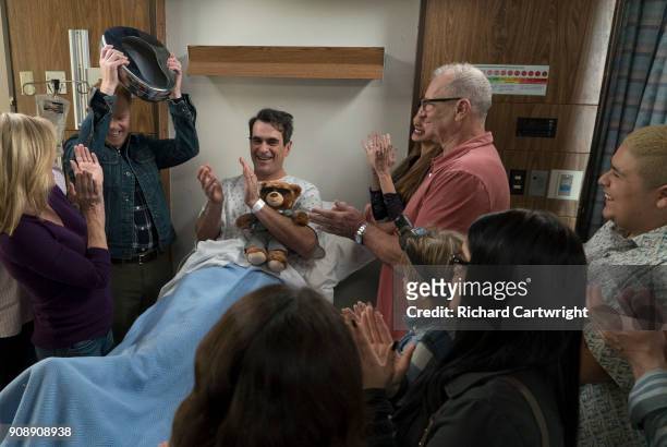 Dear Beloved Family" - "Modern Family" celebrates its milestone 200th episode! Gloria has to rush Phil to the hospital for an emergency surgery after...