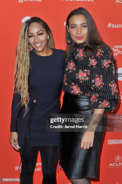 Actor Meagan Good and screenwriter Samantha Tanner attend the "A Boy, A Girl, A Dream" Premiere during the 2018 Sundance Film Festival at Park City...