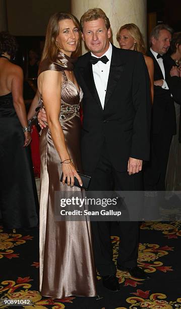 Bernd Buchholz, Chairman of publisher Gruner + Jahr, and his wife Inga Jensen-Buchholz attend the dreamball 2009 charity gala at the Ritz-Carlton on...