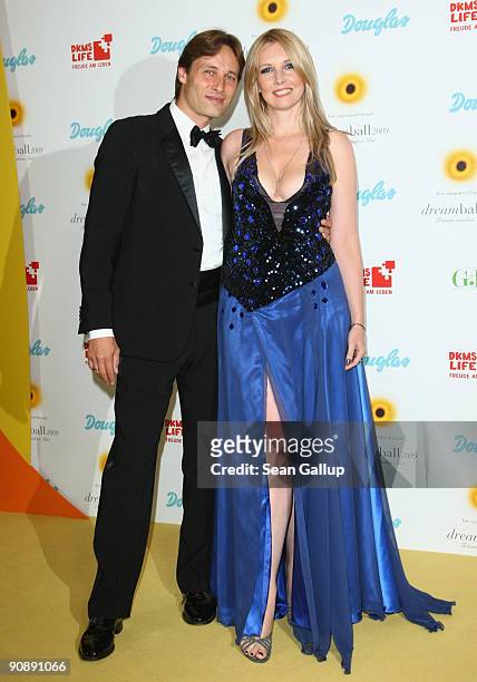 Designer Jette Joop and her husband Christian Elsen attend the dreamball 2009 charity gala at the Ritz-Carlton on September 17, 2009 in Berlin,...