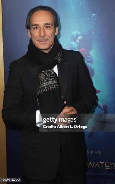 Composer Alexandre Desplat arrives for the Premiere Of Fox Searchlight Pictures' "The Shape Of Water" held at Academy Of Motion Picture Arts And...