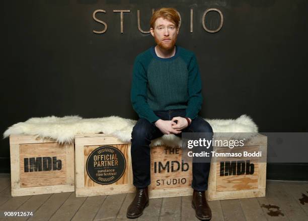 Actor Domhnall Gleeson of 'A Futile and Stupid Gesture' attends The IMDb Studio and The IMDb Show on Location at The Sundance Film Festival on...