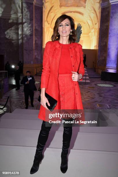 Nieves Alvarez attends the Giambattista Valli Haute Couture Spring Summer 2018 show as part of Paris Fashion Week on January 22, 2018 in Paris,...