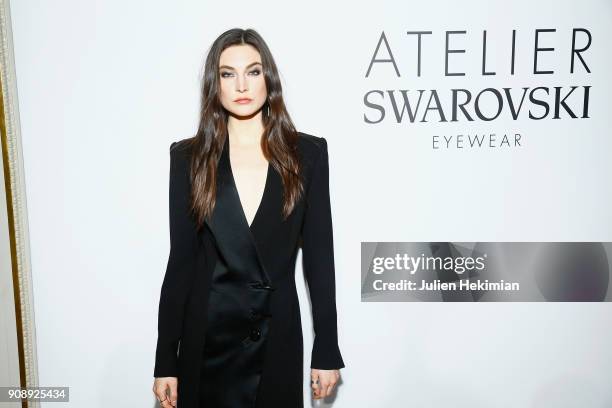 Jacqueline Jablonski attends the Atelier Swarovski Eyewear Dinner as part of Paris Fashion Week at Hotel Crillon on January 22, 2018 in Paris, France.