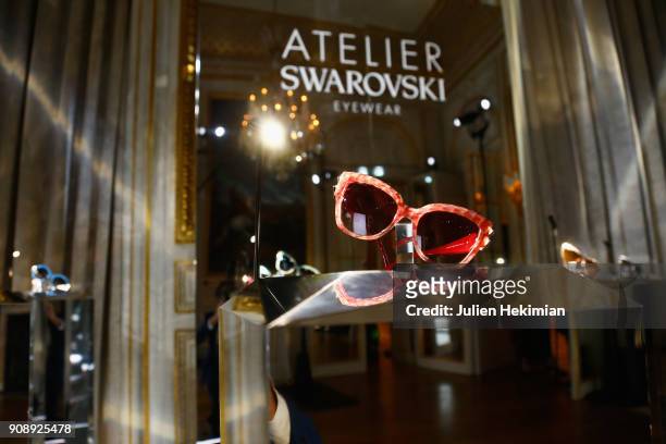 General atmosphere prior to the Atelier Swarovski Eyewear Dinner as part of Paris Fashion Week at Hotel Crillon on January 22, 2018 in Paris, France.
