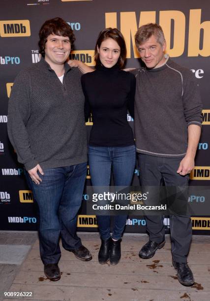 Director Michael J. Gallagher, actors Jana Winternitz and Matthew Glave of 'Funny Story' attend The IMDb Studio at The Sundance Film Festival on...
