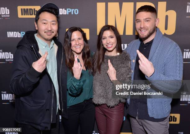 Director Andrew Ahn, producer Mary Pat Bentel, actors Shoshanna Stern and Josh Feldman attend The IMDb Studio at The Sundance Film Festival on...
