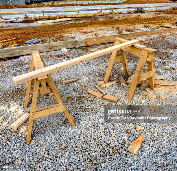 construction - sawhorse stock pictures, royalty-free photos & images