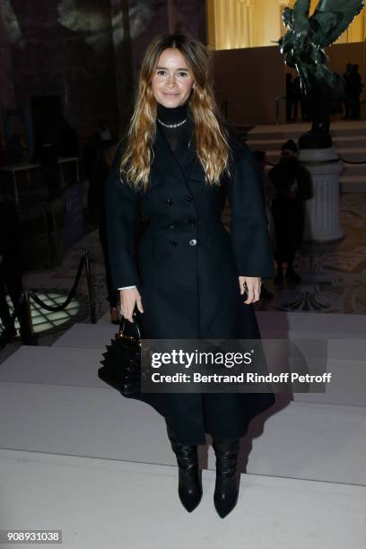 Miroslava Duma attends the Giambattista Valli Haute Couture Spring Summer 2018 show as part of Paris Fashion Week on January 22, 2018 in Paris,...