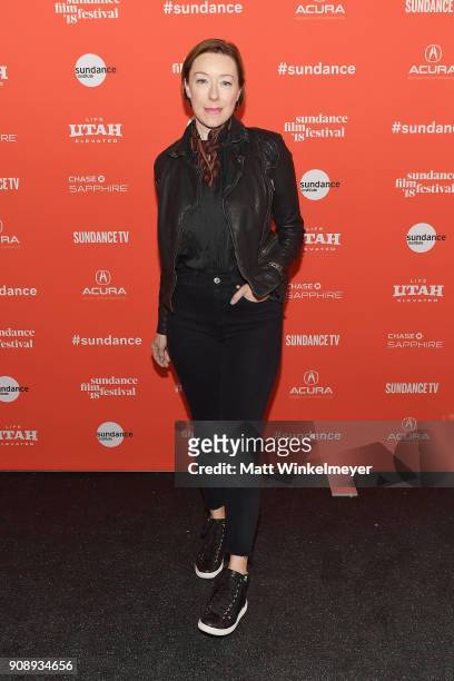 Actor Molly Parker attends the "Madeline's Madeline" Premiere during the 2018 Sundance Film Festival at Park City Library on January 22, 2018 in Park...