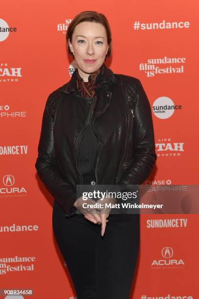 Actor Molly Parker attends the "Madeline's Madeline" Premiere during the 2018 Sundance Film Festival at Park City Library on January 22, 2018 in Park...