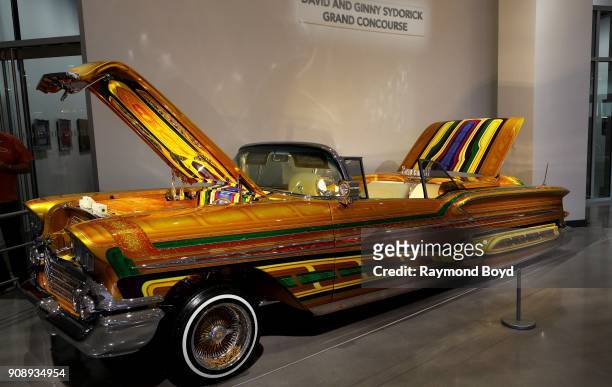 Chevrolet Impala 'Final Score' is on display in the David and Ginny Sydorick Grand Concourse inside the Petersen Automotive Museum in Los Angeles,...