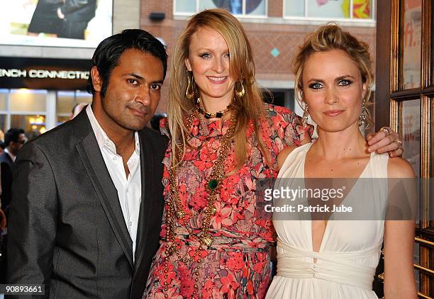Abhay Deol, actress Radha Mitchell and director Claire McCarthy attends "The Waiting City" premiere held at The Visa Screening Room at the Elgin...
