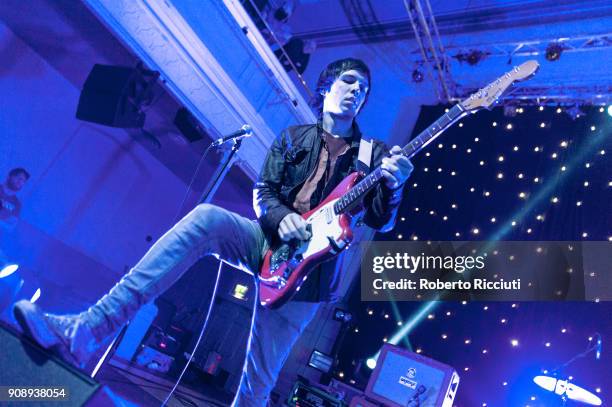 Ryan Jarman of The Cribs performs on stage at The Queen's Hall on January 22, 2018 in Edinburgh, Scotland.