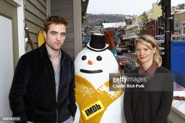 Actors Robert Pattinson and Mia Wasikowska of 'Damsel' attend The IMDb Studio and The IMDb Show on Location at The Sundance Film Festival on January...