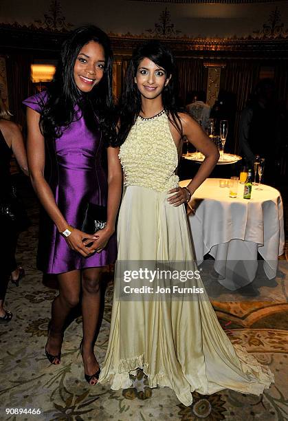 Naomie Harris and Konnie Huq attend the Ndoro Children's Charities fundraising gala at Dorchester Hotel on September 17, 2009 in London, England.