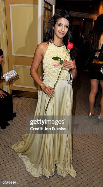 Presenter Konnie Huq attends the Ndoro Children's Charities fundraising gala at Dorchester Hotel on September 17, 2009 in London, England.