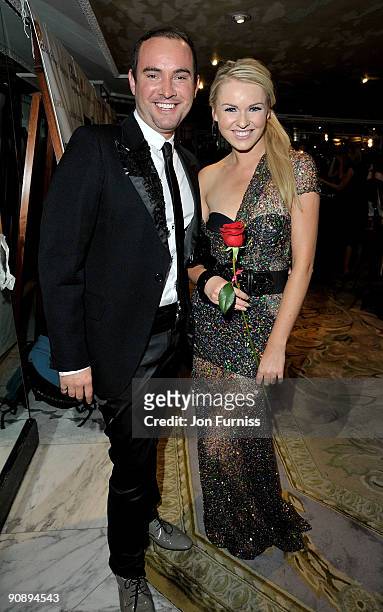 Nick Ede and Zoe Salmon attends the Ndoro Children's Charities fundraising gala at Dorchester Hotel on September 17, 2009 in London, England.