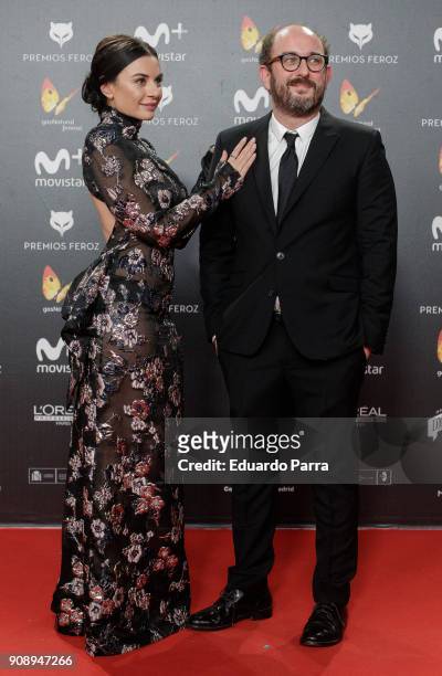 Actress Miren Ibarguren and director Borja Cobeaga attends Feroz Awards 2018 at Magarinos Complex on January 22, 2018 in Madrid, Spain.