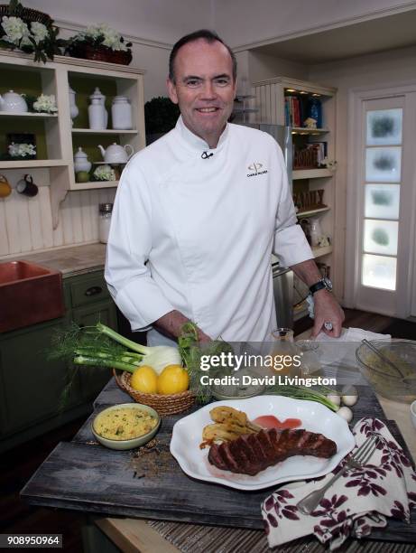 Chef Charlie Palmer visits Hallmark's "Home & Family" at Universal Studios Hollywood on January 22, 2018 in Universal City, California.