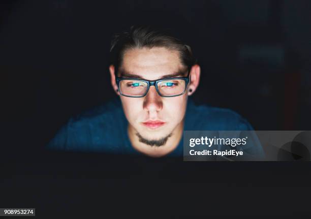 Checking Computer Intently Looking Intently At Computer Photos and Premium High Res Pictures ...