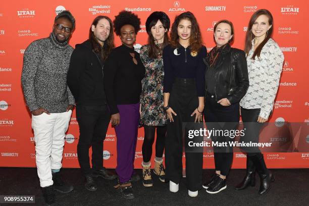 The Cast and crew attends the "Madeline's Madeline" Premiere during the 2018 Sundance Film Festival at Park City Library on January 22, 2018 in Park...