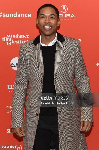 Actor Kelvin Harrison Jr. Attends the "Monster" Premiere during the 2018 Sundance Film Festival at Eccles Center Theatre on January 22, 2018 in Park...