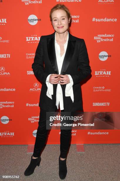 Actor Jennifer Ehle attends the "Monster" Premiere during the 2018 Sundance Film Festival at Eccles Center Theatre on January 22, 2018 in Park City,...