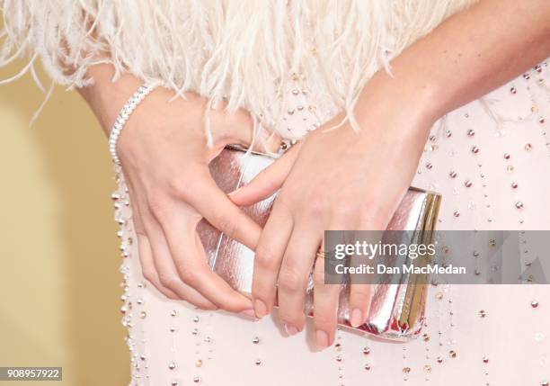 Margot Robbie arrives at the 24th Annual Screen Actors Guild Awards at The Shrine Auditorium on January 21, 2018 in Los Angeles, California.