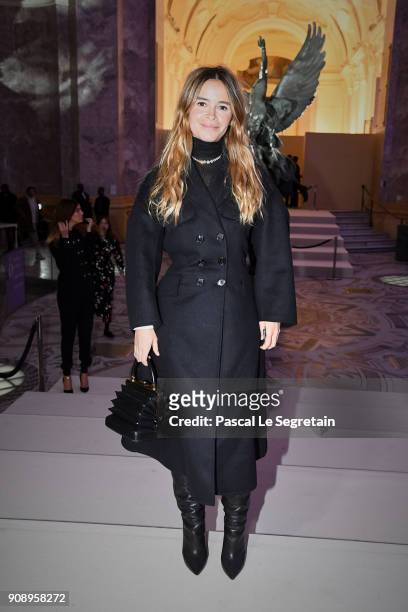 Miroslava Duma attends the Giambattista Valli Haute Couture Spring Summer 2018 show as part of Paris Fashion Week on January 22, 2018 in Paris,...