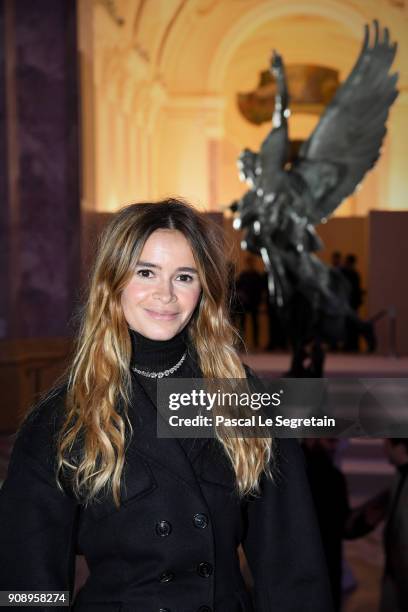 Miroslava Duma attends the Giambattista Valli Haute Couture Spring Summer 2018 show as part of Paris Fashion Week on January 22, 2018 in Paris,...