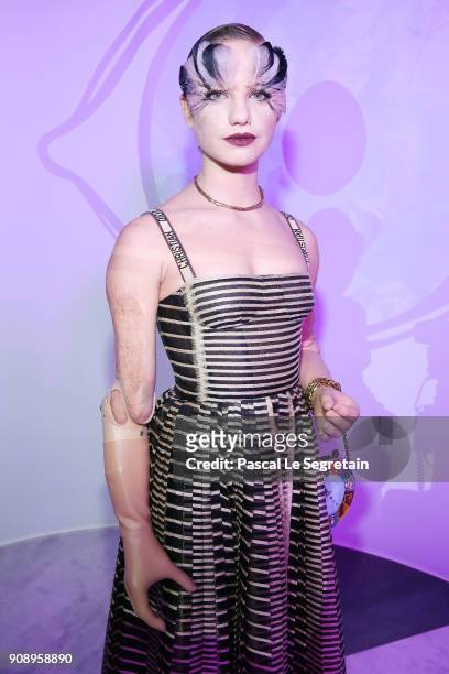 Beatrice "Bebe" Vio attends Le Bal Surrealiste Dior during Haute Couture Spring Summer 2018 show as part of Paris Fashion Week on January 22, 2018 in...
