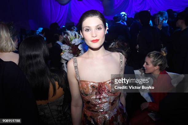 Gemma Arterton attends Le Bal Surrealiste Dior during Haute Couture Spring Summer 2018 show as part of Paris Fashion Week on January 22, 2018 in...